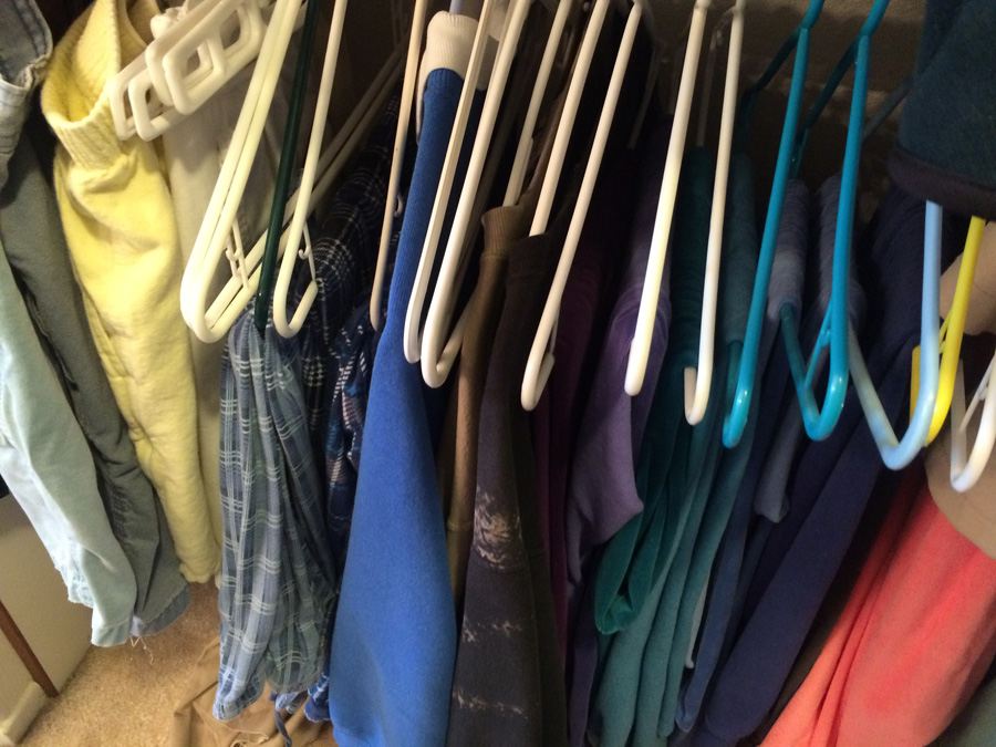 Entire Contents of Walk-In Closet - Shoes, Clothes, Scale [Photo 9]