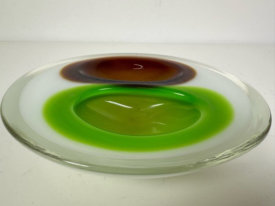 Mid-Century Modern Flavio Poli Murano Abstract Glass Bowl 8'W x 7'D x 2'H [Photo 2]