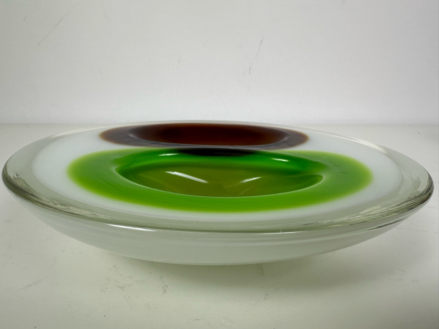 Mid-Century Modern Flavio Poli Murano Abstract Glass Bowl 8'W x 7'D x 2'H [Photo 3]