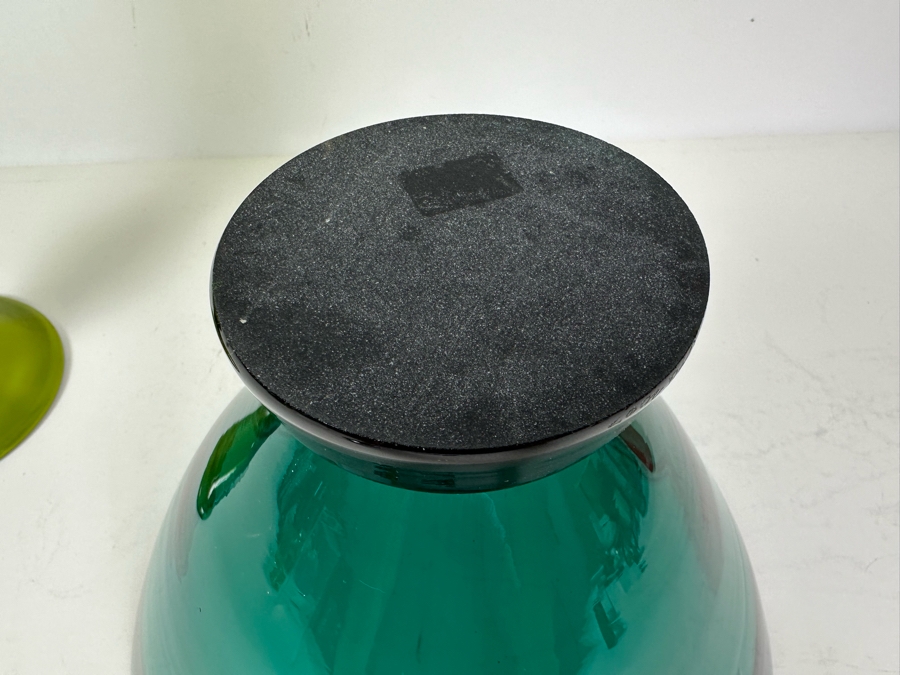 Tall Art Glass Vase 18.5'H And Footed Art Glass Bowl 7'H [Photo 9]