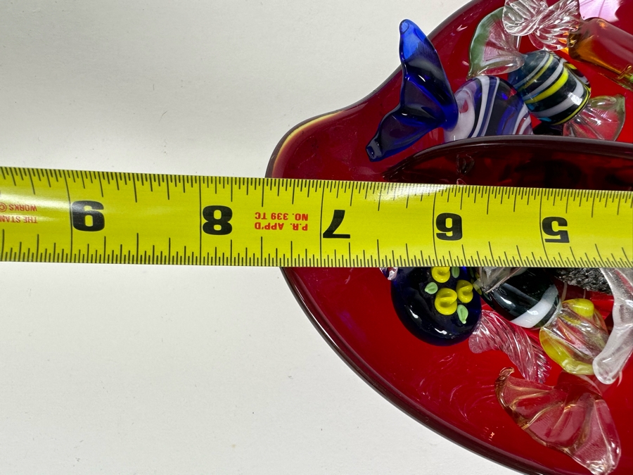 Italian Murano Glass Bowl With Glass Candy Pieces 7.5'W X 6'D X 2'H [Photo 5]