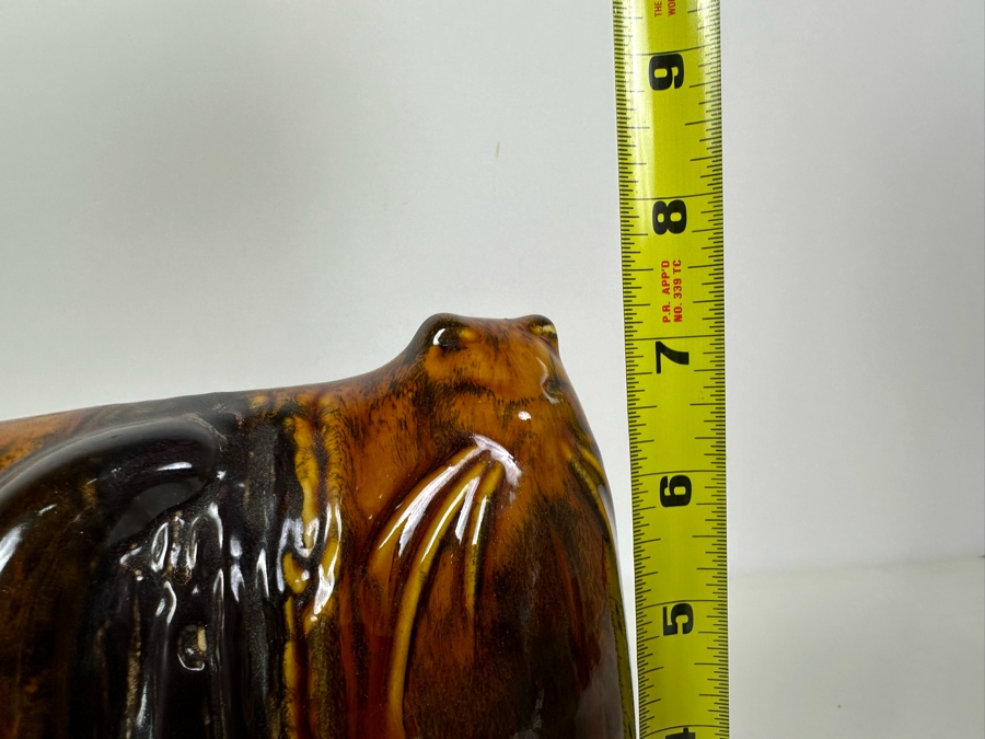 Vintage Abstract Ceramic Cat Studio Pottery Figurine 8.5'W X 7.5'H [Photo 8]