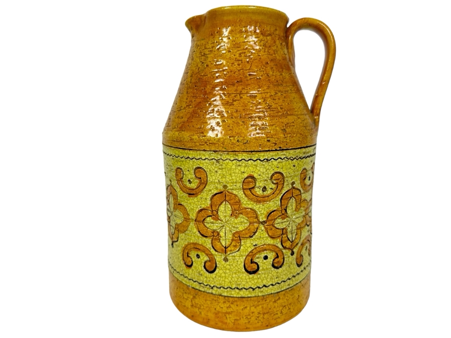 Vintage MCM Bitossi Italian Ceramic Pottery Pitcher Vase Made In Italy 9'H