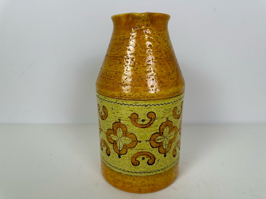 Vintage MCM Bitossi Italian Ceramic Pottery Pitcher Vase Made In Italy 9'H [Photo 4]