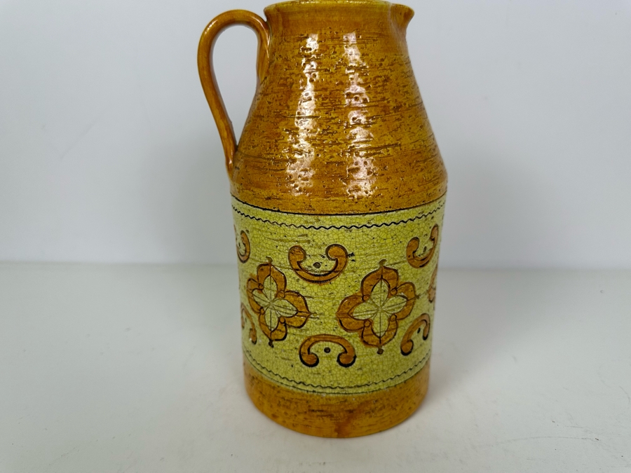 Vintage MCM Bitossi Italian Ceramic Pottery Pitcher Vase Made In Italy 9'H [Photo 6]