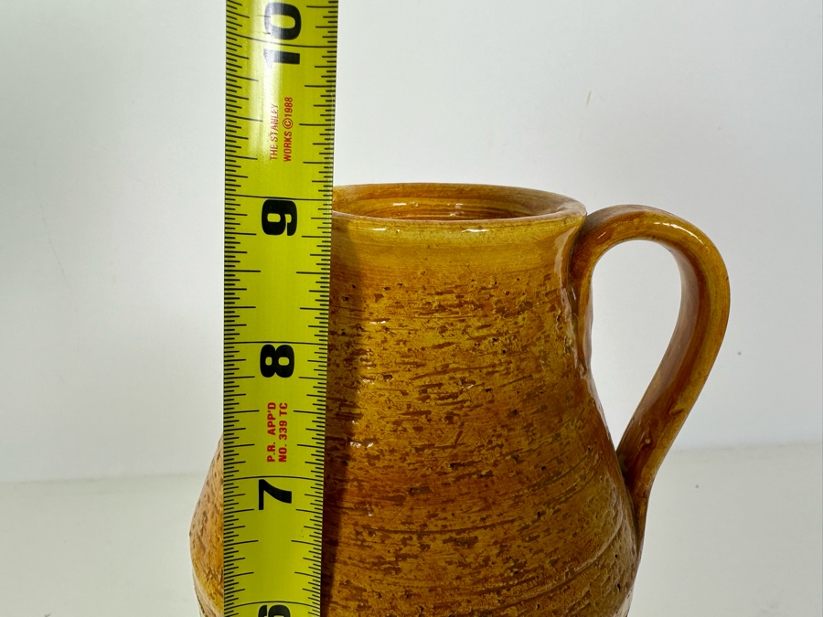Vintage MCM Bitossi Italian Ceramic Pottery Pitcher Vase Made In Italy 9'H [Photo 8]