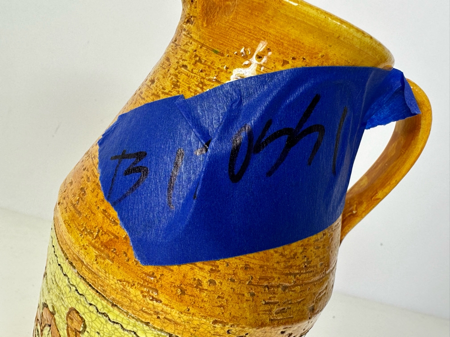 Vintage MCM Bitossi Italian Ceramic Pottery Pitcher Vase Made In Italy 9'H [Photo 2]