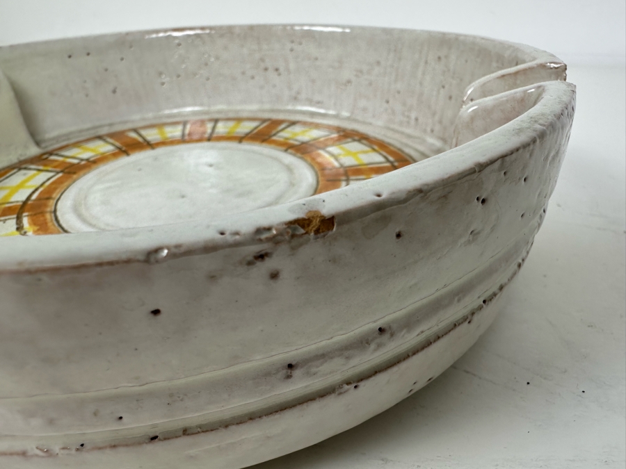 Vintage MCM Bitossi Italian Ceramic Pottery Ashtray 8'W X 2'H [Photo 4]