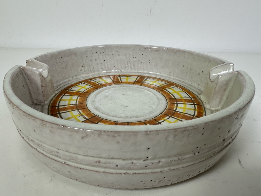 Vintage MCM Bitossi Italian Ceramic Pottery Ashtray 8'W X 2'H [Photo 6]