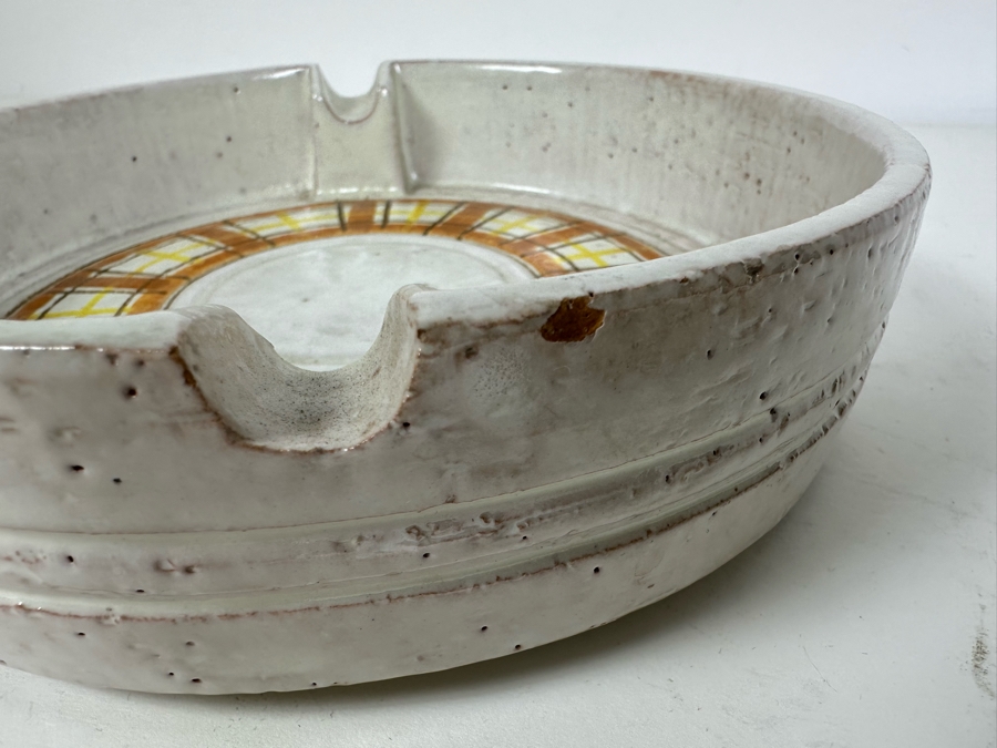 Vintage MCM Bitossi Italian Ceramic Pottery Ashtray 8'W X 2'H [Photo 5]