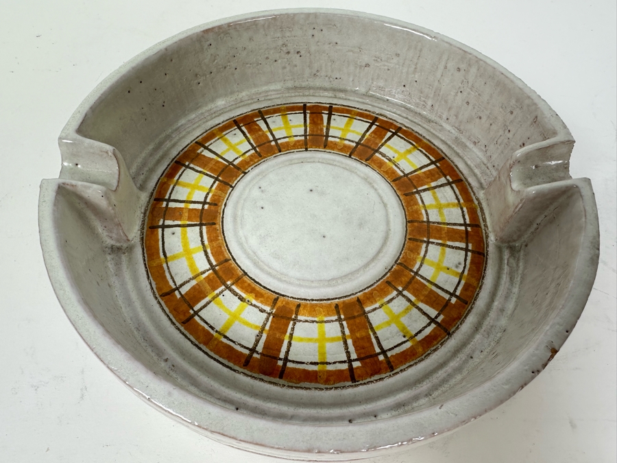 Vintage MCM Bitossi Italian Ceramic Pottery Ashtray 8'W X 2'H [Photo 2]