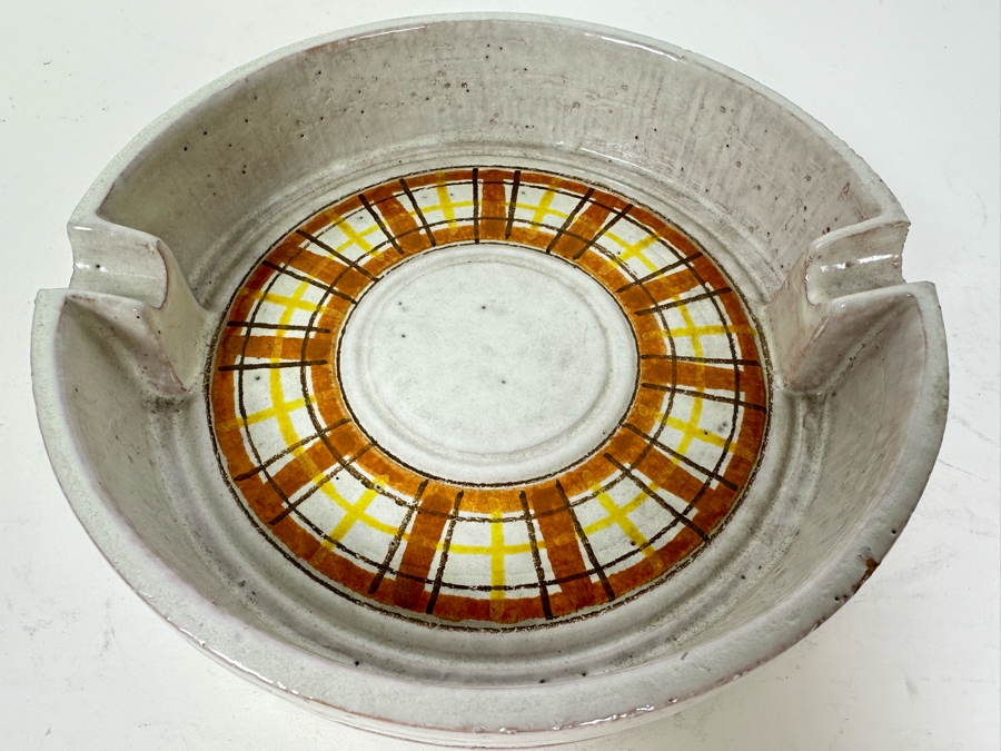 Vintage MCM Bitossi Italian Ceramic Pottery Ashtray 8'W X 2'H [Photo 3]