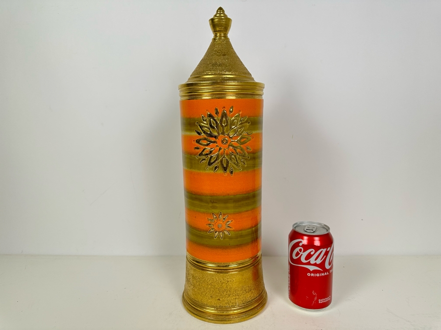 Vintage MCM Bitossi Italian Ceramic Pottery Jar Vase With Lid Created In Italy For Rosenthal-Netter Inc [Photo 2]