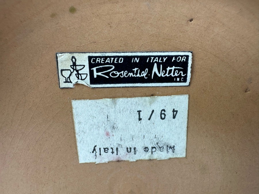 Vintage MCM Bitossi Italian Ceramic Pottery Jar Vase With Lid Created In Italy For Rosenthal-Netter Inc [Photo 12]