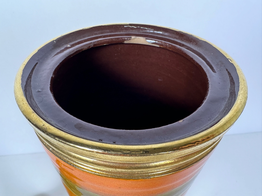 Vintage MCM Bitossi Italian Ceramic Pottery Jar Vase With Lid Created In Italy For Rosenthal-Netter Inc [Photo 7]