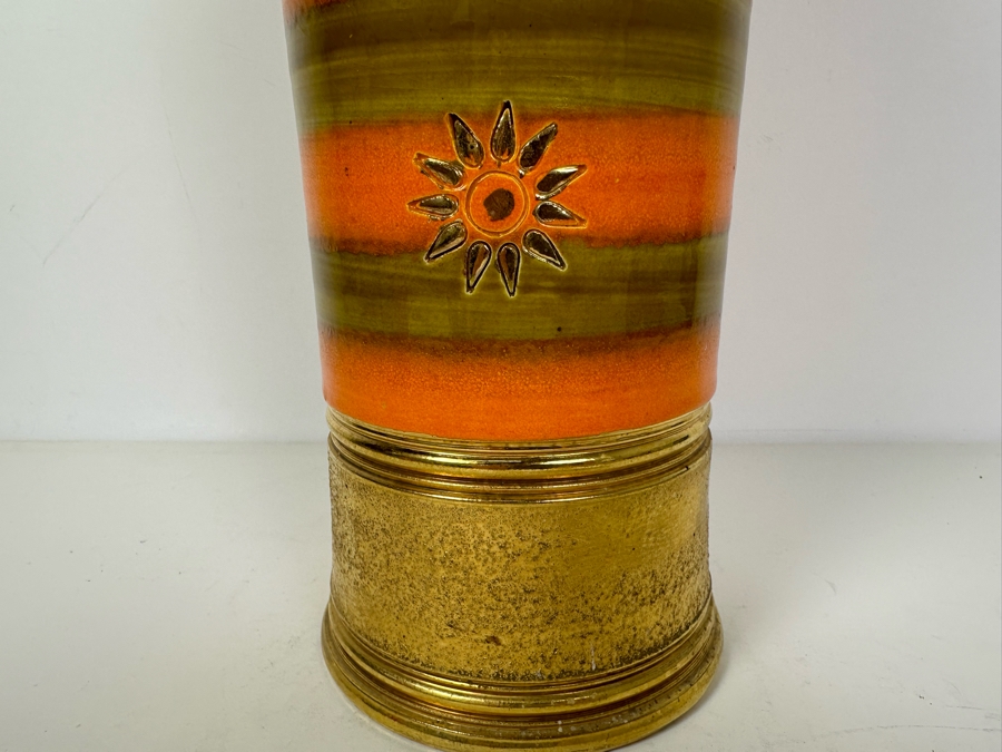 Vintage MCM Bitossi Italian Ceramic Pottery Jar Vase With Lid Created In Italy For Rosenthal-Netter Inc [Photo 5]