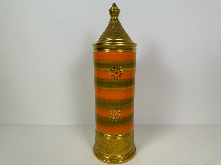 Vintage MCM Bitossi Italian Ceramic Pottery Jar Vase With Lid Created In Italy For Rosenthal-Netter Inc [Photo 6]