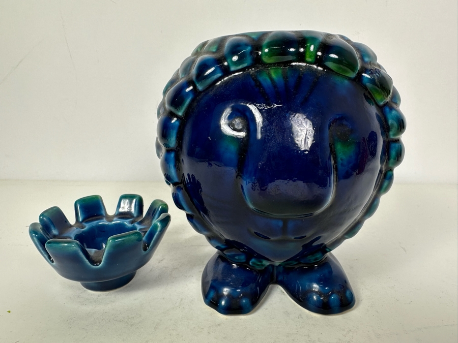 Vintage MCM Italian Ceramic Lion With Lid (Has Been Repaired - See Photos) 5'W X 6'H [Photo 7]