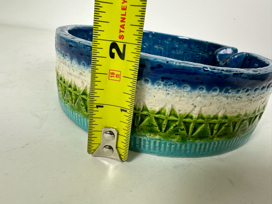 Vintage MCM Bitossi Italian Ceramic Pottery Ashtray 6'R X 2'H [Photo 9]
