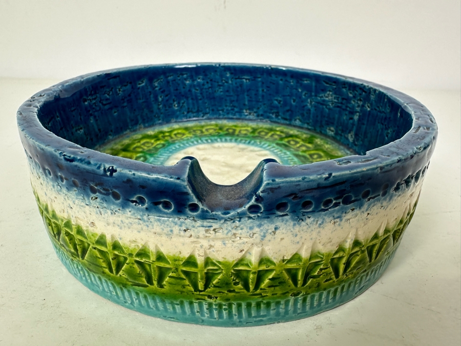 Vintage MCM Bitossi Italian Ceramic Pottery Ashtray 6'R X 2'H [Photo 5]