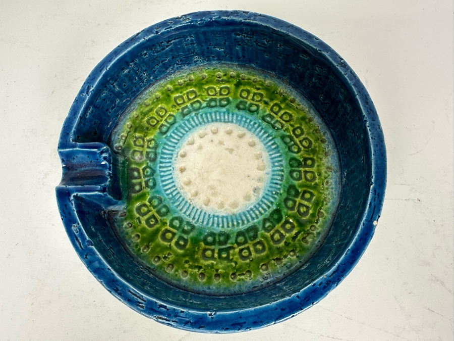 Vintage MCM Bitossi Italian Ceramic Pottery Ashtray 6'R X 2'H [Photo 3]