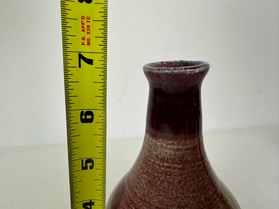 Signed Studio Art Pottery Vase By Redding 7'H [Photo 5]