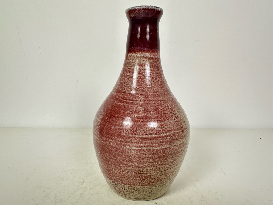 Signed Studio Art Pottery Vase By Redding 7'H [Photo 2]