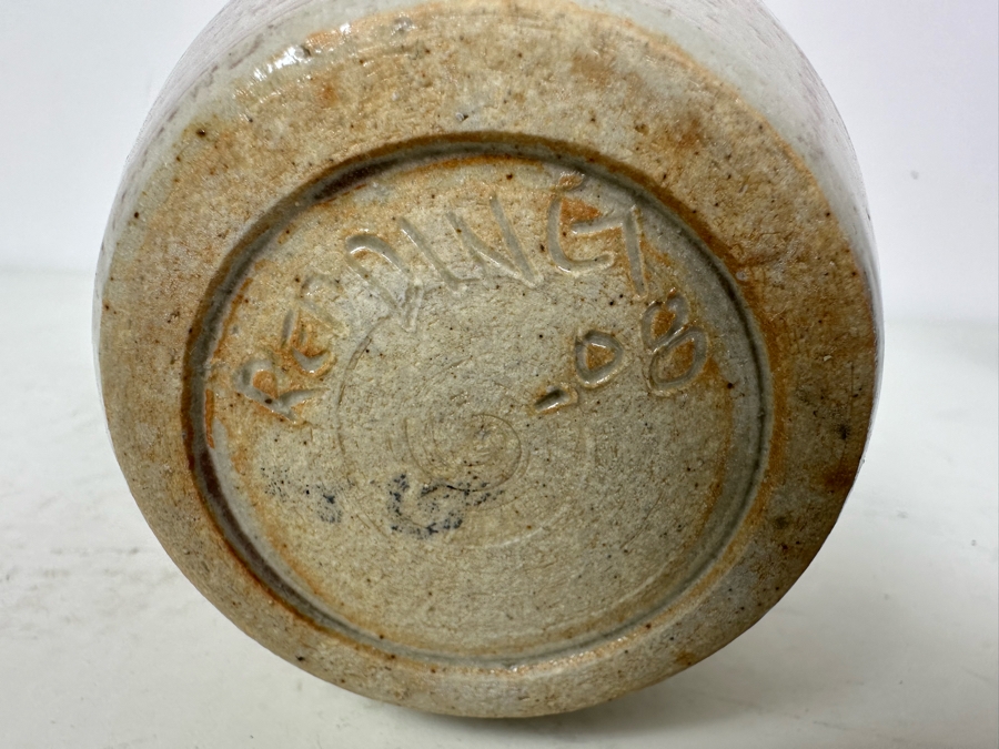 Signed Studio Art Pottery Vase By Redding 7'H [Photo 4]