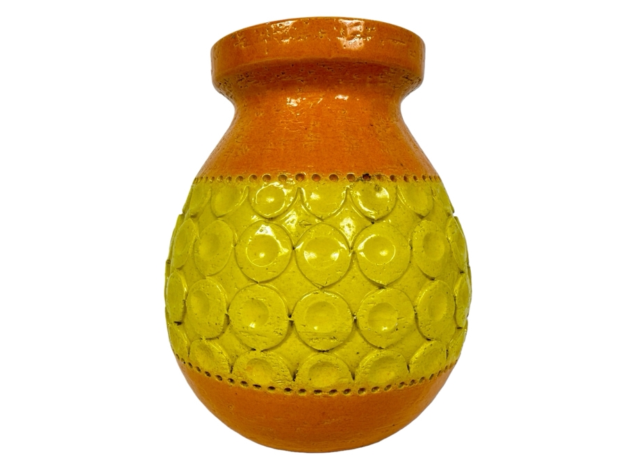 Vintage MCM Bitossi Italian Ceramic Pottery Vase 8'H