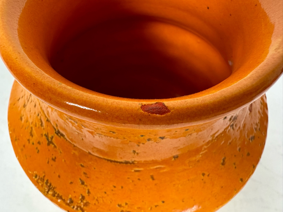 Vintage MCM Bitossi Italian Ceramic Pottery Vase Orange & Yellow 5'H [Photo 5]