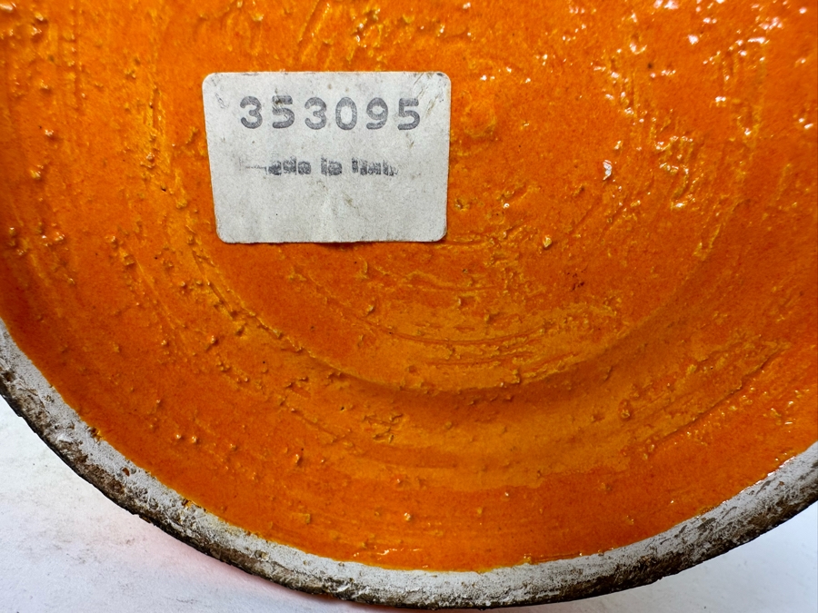 Vintage MCM Bitossi Italian Ceramic Pottery Vase Orange & Yellow 5'H [Photo 4]