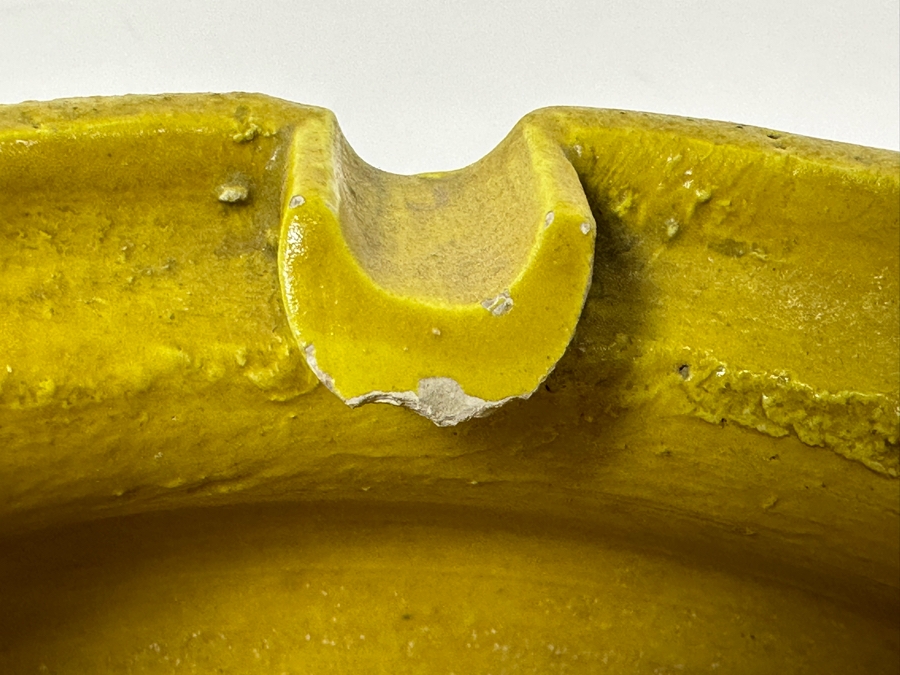 Vintage MCM Bitossi Italian Ceramic Pottery Ashtray Orange & Yellow 7'W X 4'H [Photo 6]