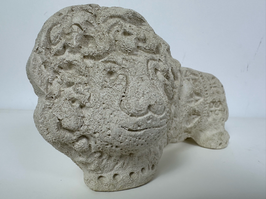 Vintage Mid-Century Modern Flavia Montelupo Pottery Abstract Lion Sculpture Italy Aldo Londi 7'W X 3.5'H [Photo 3]