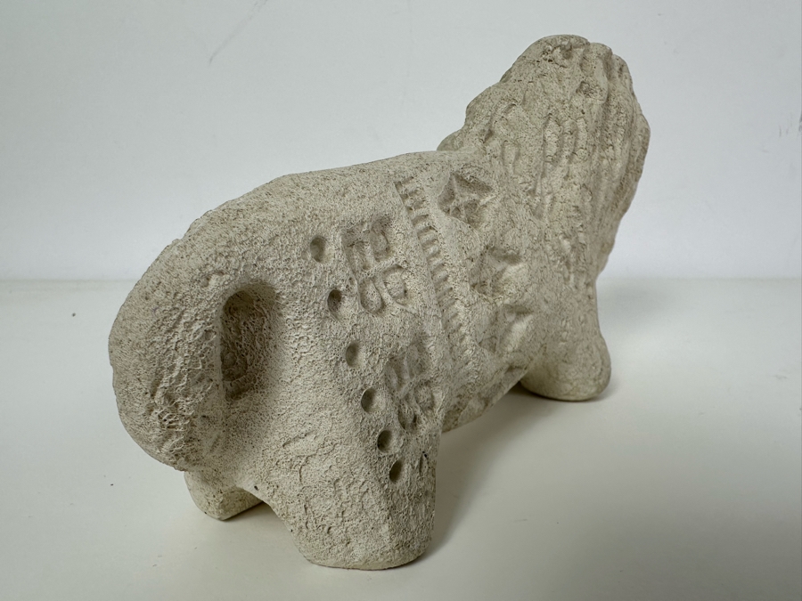 Vintage Mid-Century Modern Flavia Montelupo Pottery Abstract Lion Sculpture Italy Aldo Londi 7'W X 3.5'H [Photo 5]