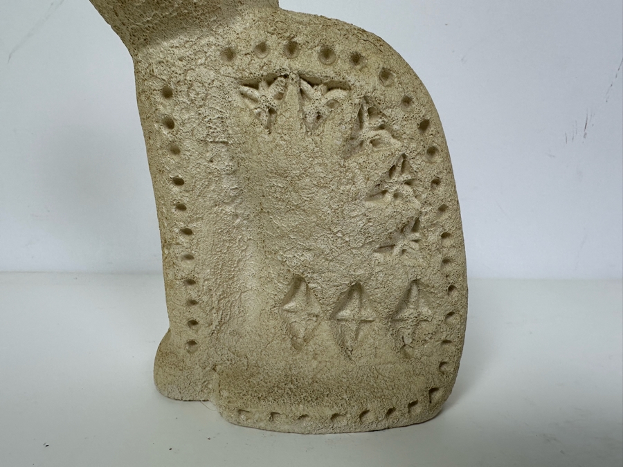 Vintage Mid-Century Modern Flavia Montelupo Pottery Abstract Cat Sculpture Italy Aldo Londi 3.5'W X 6'H [Photo 2]