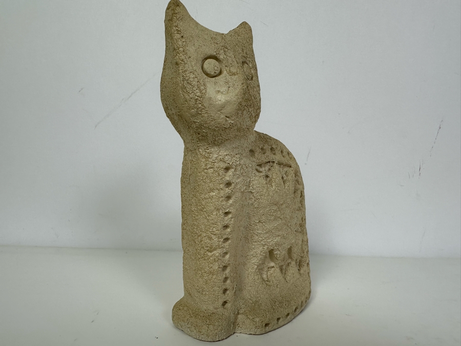Vintage Mid-Century Modern Flavia Montelupo Pottery Abstract Cat Sculpture Italy Aldo Londi 3.5'W X 6'H [Photo 4]