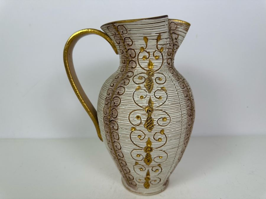 Vintage MCM Aldo Londi Bitossi Italian Ceramic Pottery Pitcher 10'H [Photo 5]