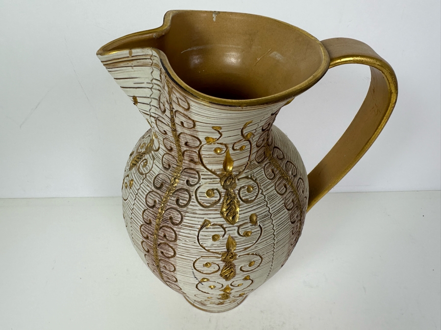Vintage MCM Aldo Londi Bitossi Italian Ceramic Pottery Pitcher 10'H [Photo 2]