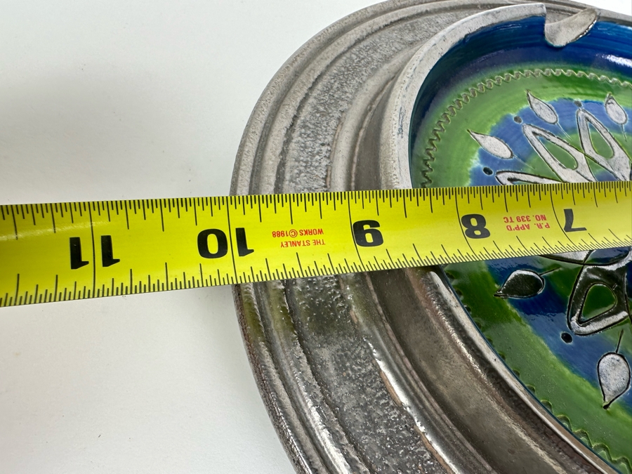 Vintage MCM Aldo Londi Bitossi Italian Ceramic Pottery Ashtray 10'W X 1.5'H [Photo 9]