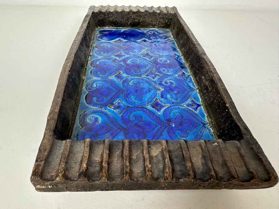 Vintage MCM Aldo Londi Bitossi Italian Ceramic Pottery Ashtray 10'W X 4.75'D [Photo 3]