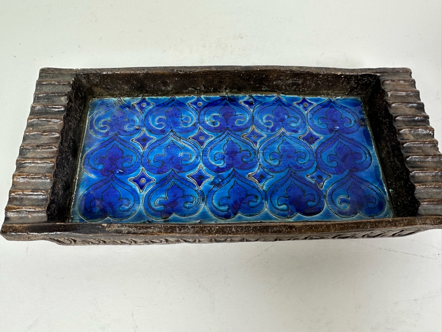 Vintage MCM Aldo Londi Bitossi Italian Ceramic Pottery Ashtray 10'W X 4.75'D [Photo 4]