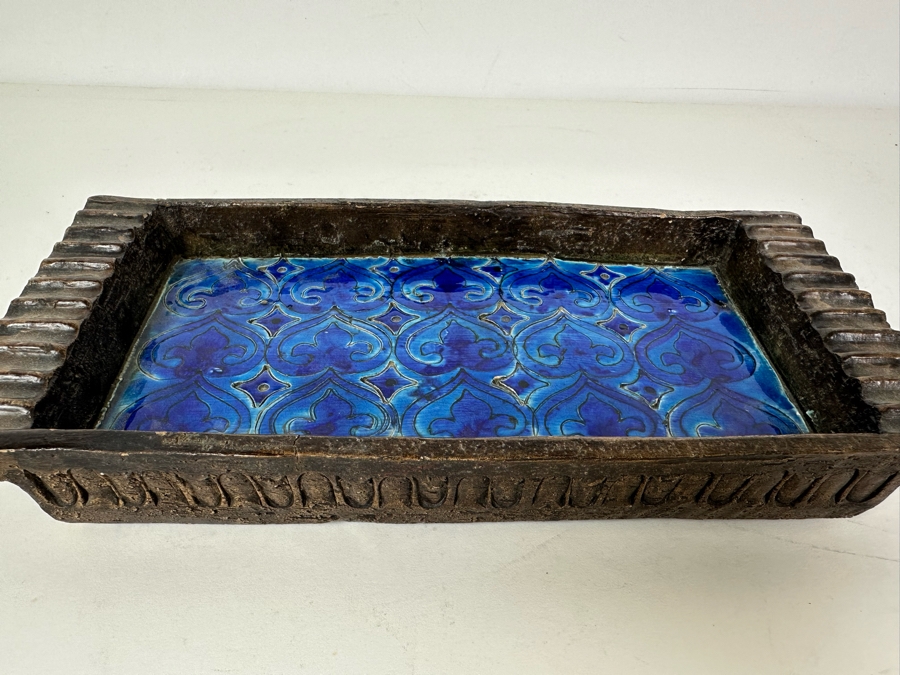 Vintage MCM Aldo Londi Bitossi Italian Ceramic Pottery Ashtray 10'W X 4.75'D [Photo 5]