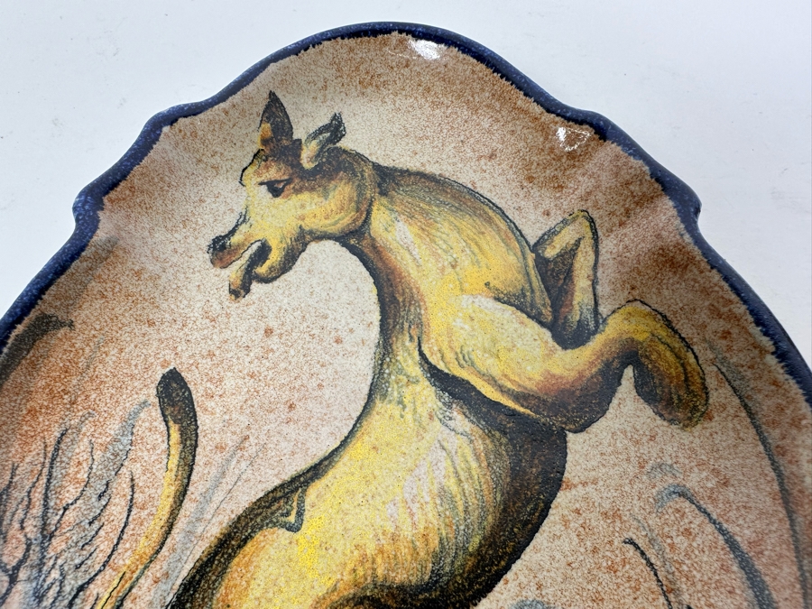 Handmade Mexican Capelo Ceramic Pottery Dish 9'W X 6'H [Photo 2]
