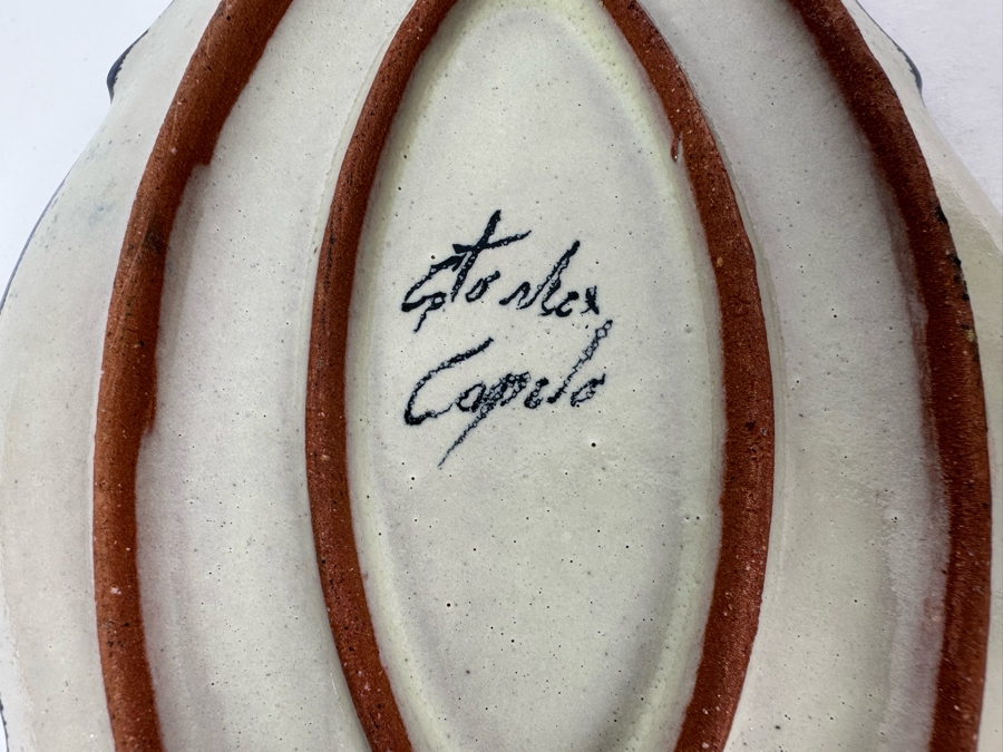 Handmade Mexican Capelo Ceramic Pottery Dish 9'W X 6'H [Photo 6]