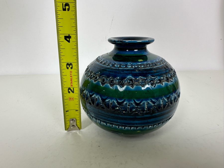 Vintage MCM Bitossi Italian Ceramic Pottery Vase 4'H	 [Photo 5]