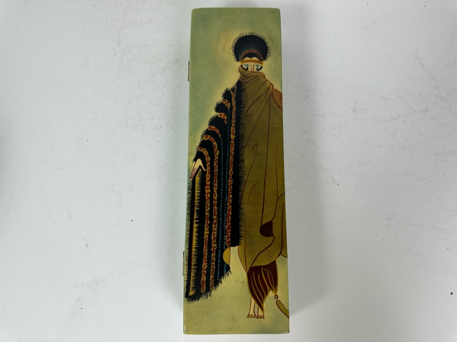 Erte Lacquered Hand Painted Limited Edition Jewelry Box 'Mystique' 3W X 10.5'D X 1.5'H [Photo 11]