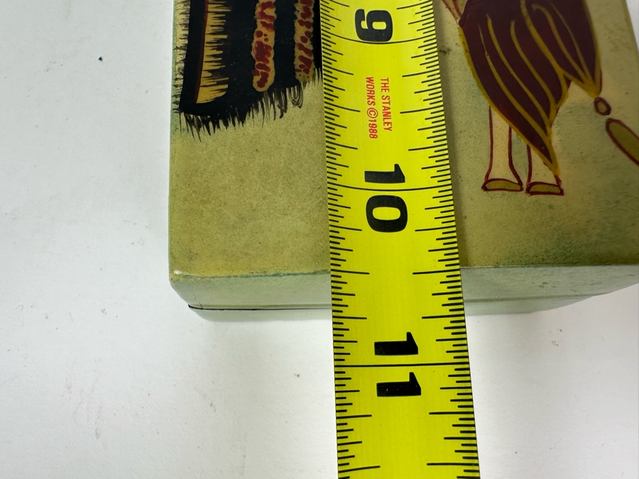 Erte Lacquered Hand Painted Limited Edition Jewelry Box 'Mystique' 3W X 10.5'D X 1.5'H [Photo 9]