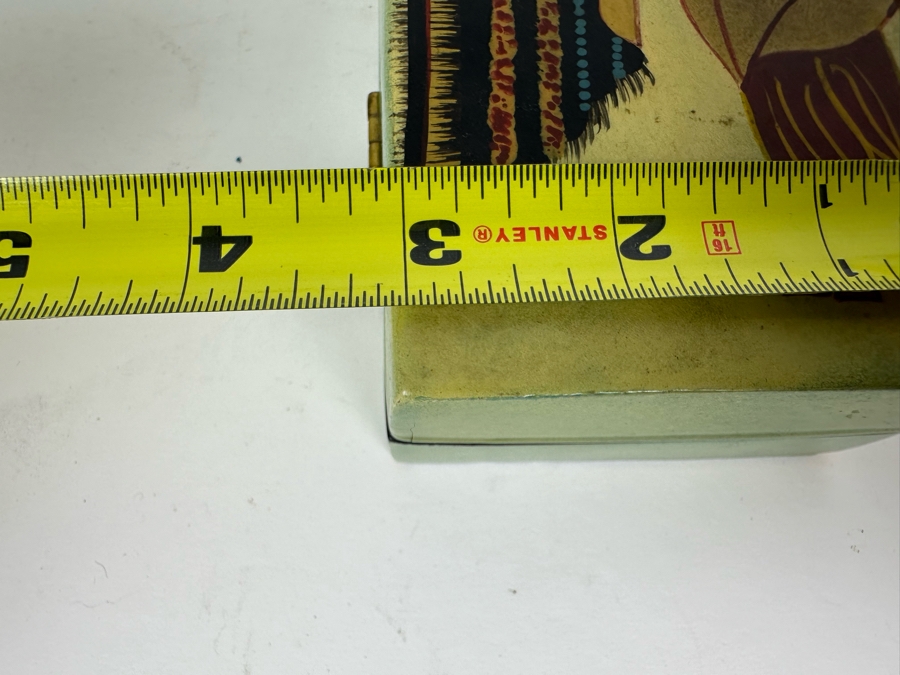 Erte Lacquered Hand Painted Limited Edition Jewelry Box 'Mystique' 3W X 10.5'D X 1.5'H [Photo 8]