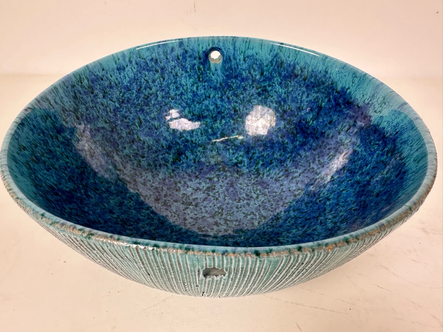 Vintage Mid-Century Modern Bitossi Seta Pattern Italian Ceramic Pottery Bowl 8.5'W X 4'H [Photo 2]