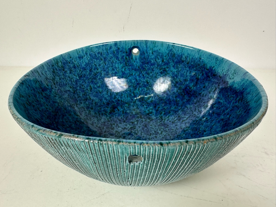 Vintage Mid-Century Modern Bitossi Seta Pattern Italian Ceramic Pottery Bowl 8.5'W X 4'H [Photo 3]